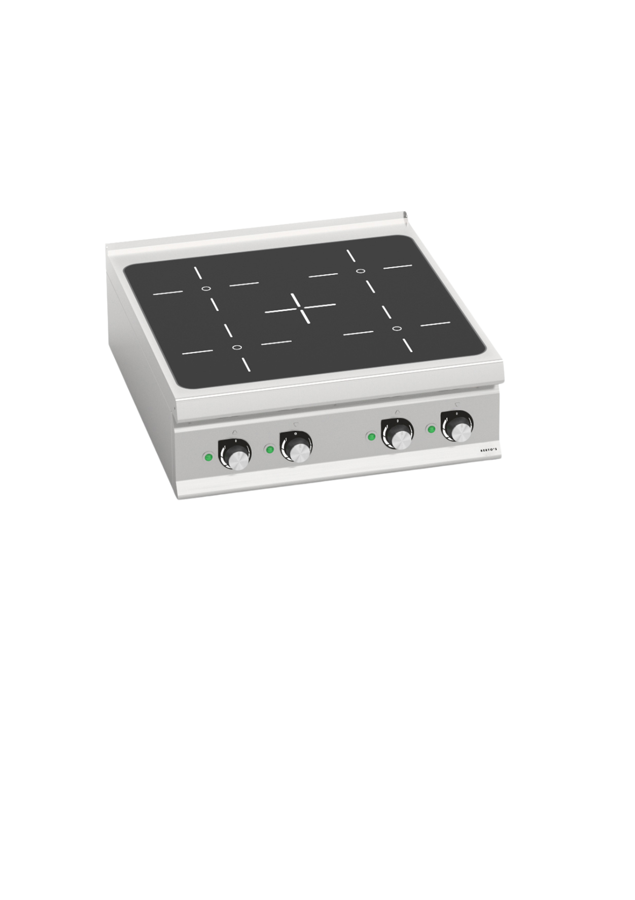 Induktionsplatte 4 Bereiche